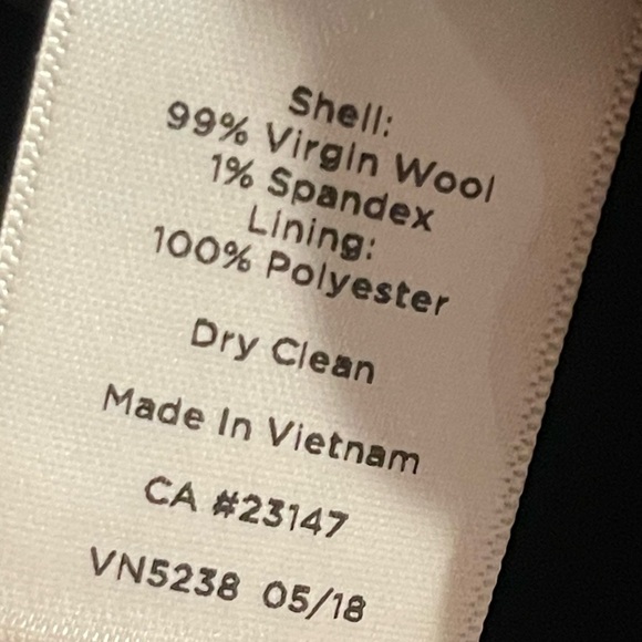 Talbots Black Italy Virgin Wool Blazer Jacket 14 - Picture 10 of 10